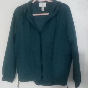 Forever 21 long sleeve Green pull over zip Excellent Condition Sweater comfort
